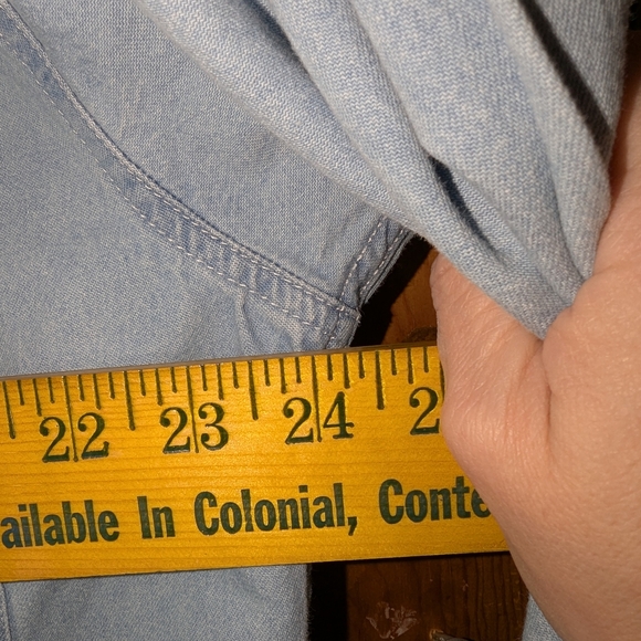 Vintage Lee Classic Blue Casual Button Down Shirt Denver Broncos Logo - Picture 6 of 6